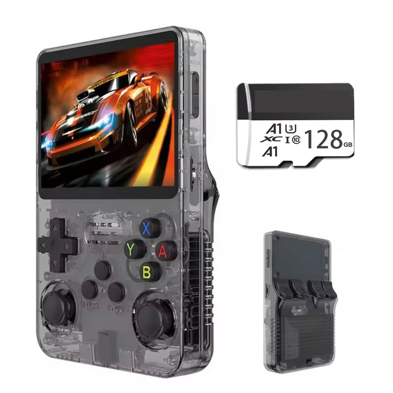BRO TOUMI - Consola Portatil Retro Game R37S 128GB Negro
