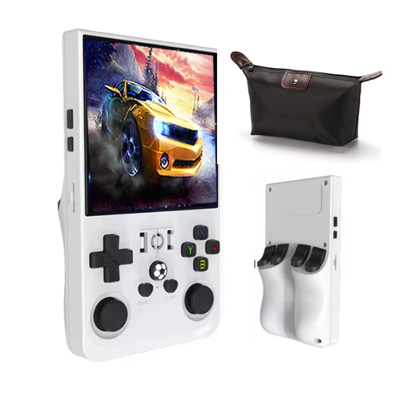 BRO TOUMI - Consola Portatil Retro Game R37S Pro 64GB Blanco y Estuche