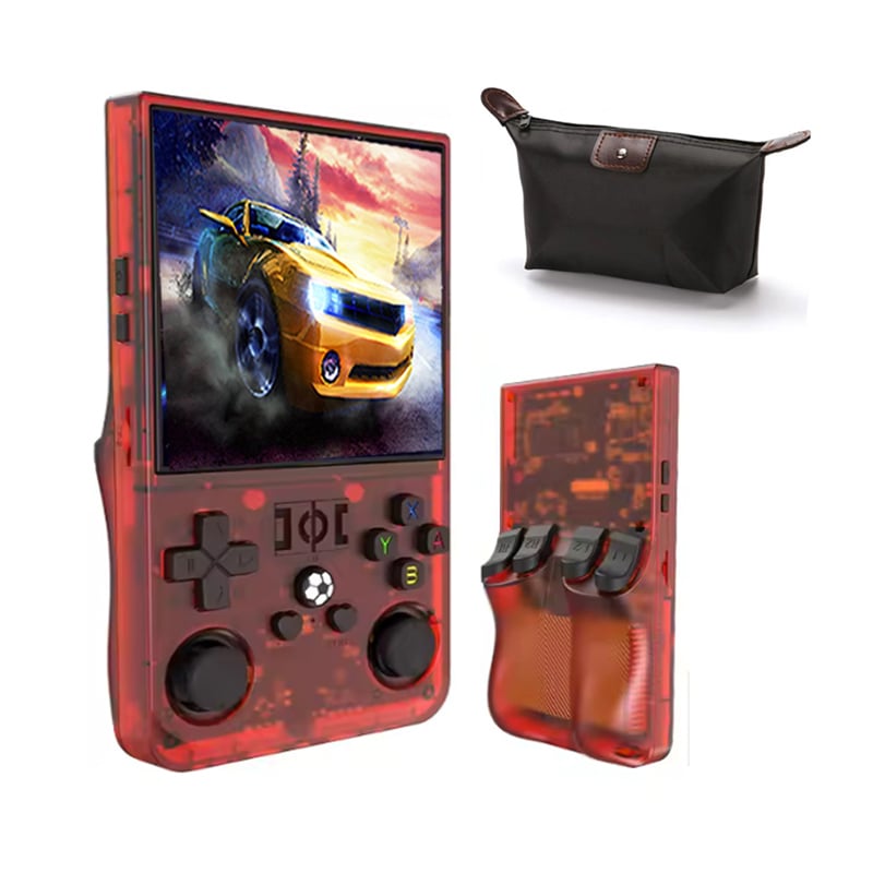 BRO TOUMI - Consola Portatil Retro Game R37S Pro 64GB Rojo y Estuche