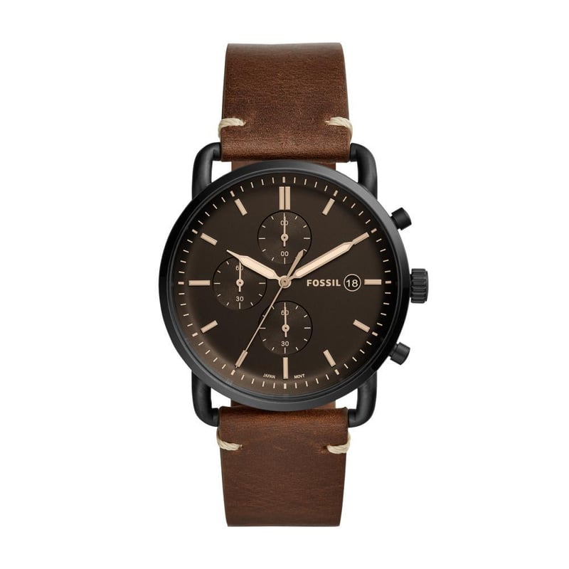 FOSSIL - Reloj Fossil Commuter FS5403 Marrón De Cuero Piel Para Hombre