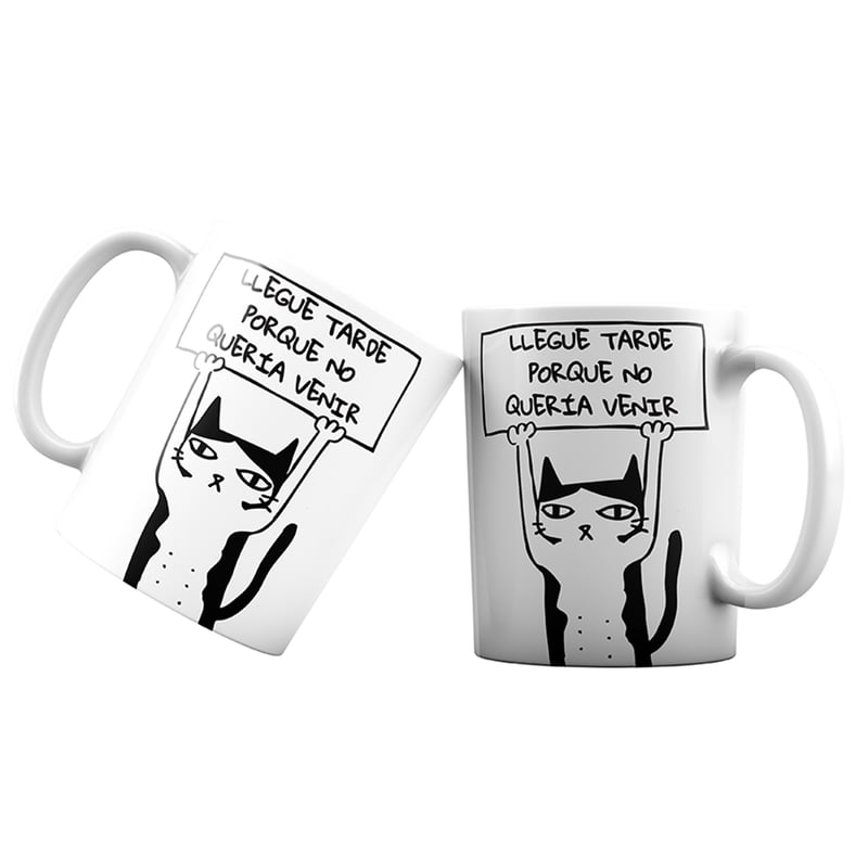 ORCA - Taza Tazon Mug Llegue tarde poque no queria venir meme