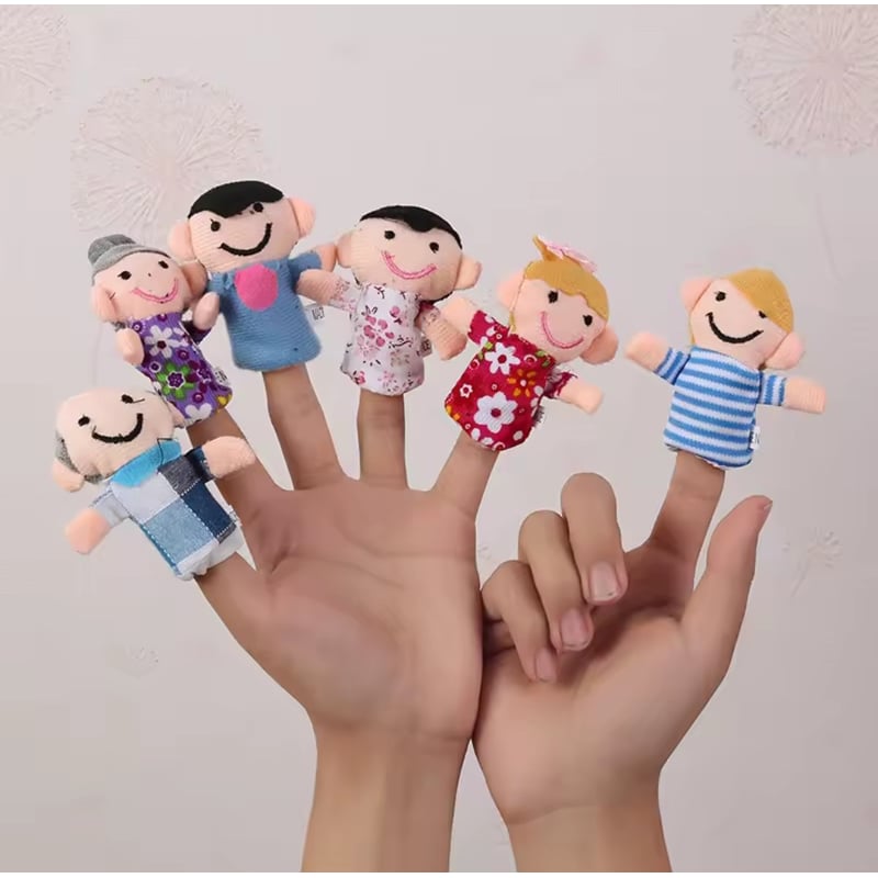 GENERICO - Títeres infantil para dedos 6 unidades familia 0037