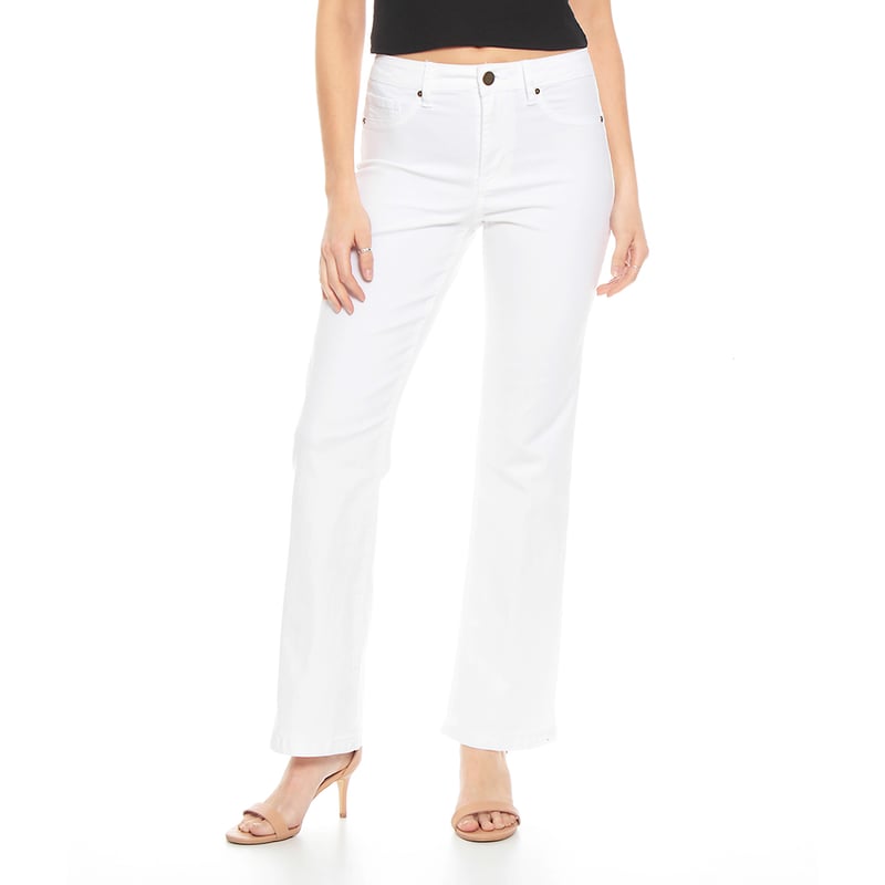 WADOS - PANTALON RECTO COLOR TIRO ALTO PUSH IN PUSH UP PRETINA BASICA UN BOTON