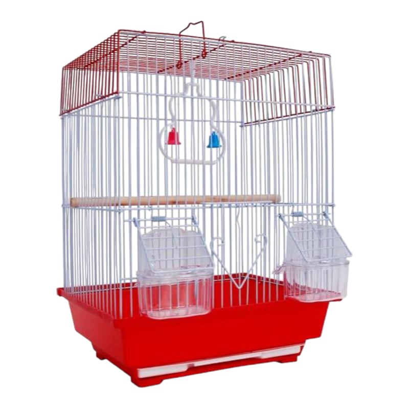 GENERICO - JAULA PARA  AVES PEQUEÑAS  104 ROJO