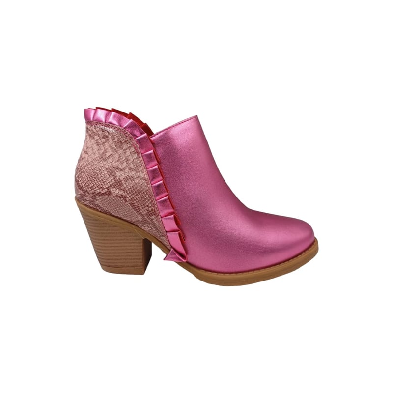 HERIEL - Botín Fucsia Metalizado Mujer