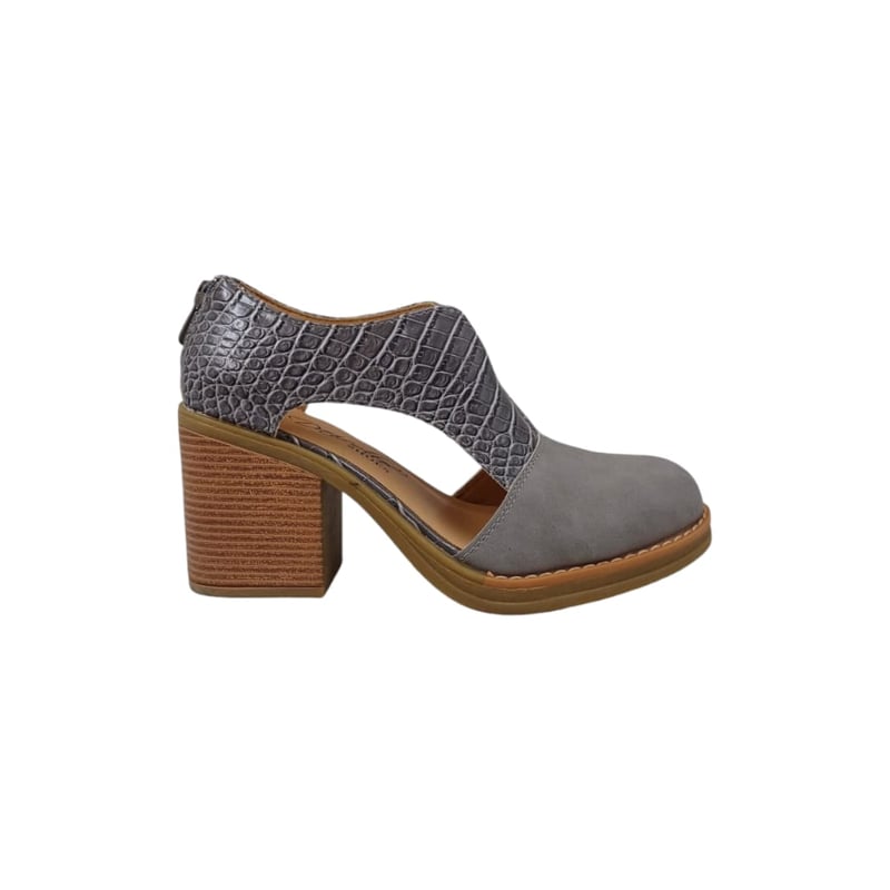 HERIEL - Zapato Gris Taco Mujer