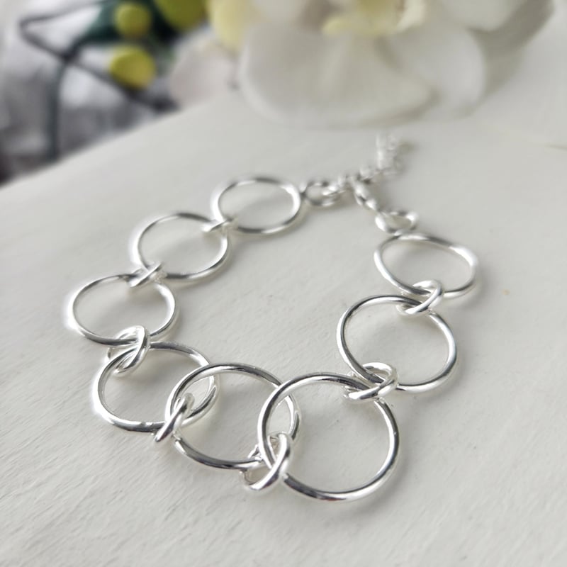 GENERICO - Pulsera de plata 950 hecha a mano para mujer