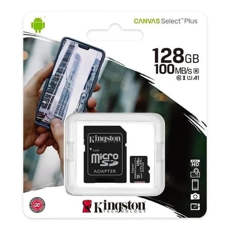 KINGSTON - SDCS2128GB MEMORIA MICROSD CADAPT SELECT PLUS 128GB 740617-298703 KINGSTON