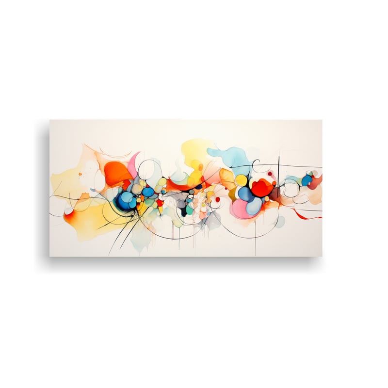 GENERICO - Pinturas Abstractas De Colores Vivos Arte Colores 60x30 Cm