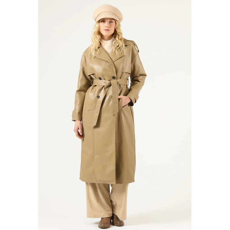 LUNA - ABRIGO TRENCH CUERINA MUJER