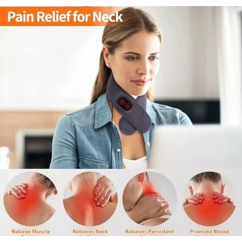 GENERICO - Masajeador Térmico De Cuello Vibración Terapia Calor