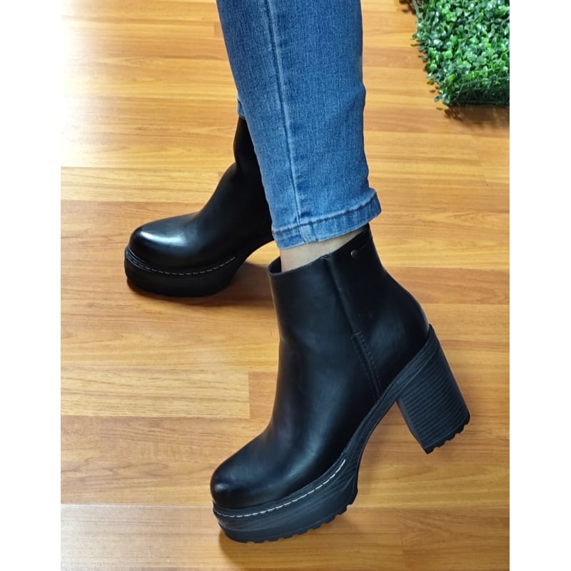 SNOOPY - Botin Mujer Taco Medio  con Plataforma M484