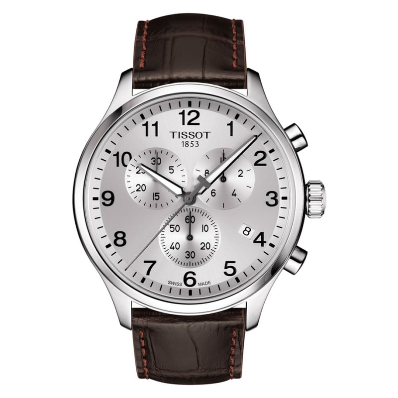 TISSOT - Quarzo In Pelle Tissot T067.417.16.051.00 Nero Con Quadrante Grigio Orologio Da Uomo