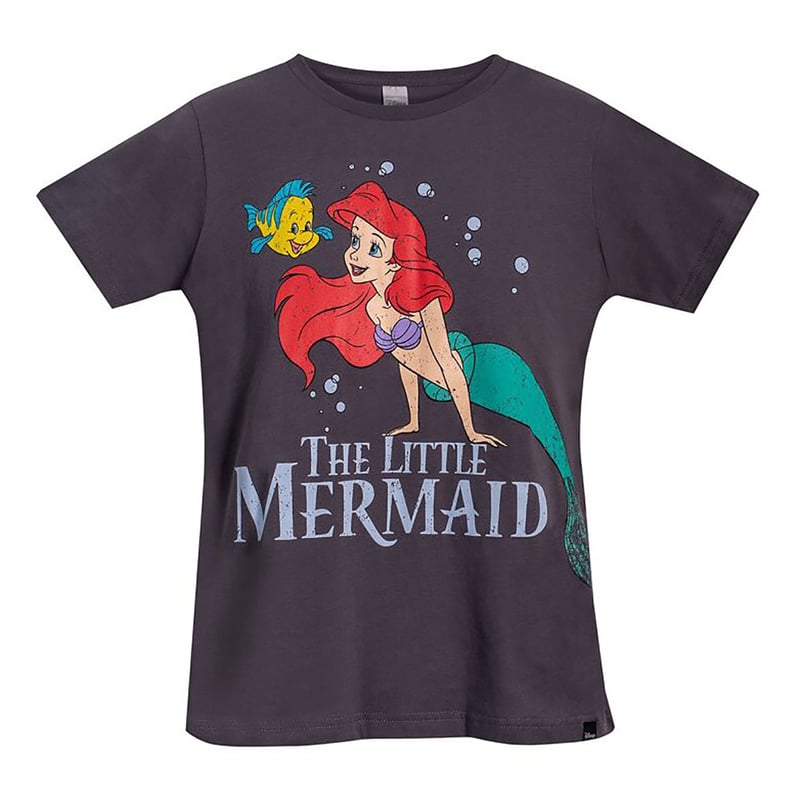 Polera Mujer La Sirenita Gris Disney
