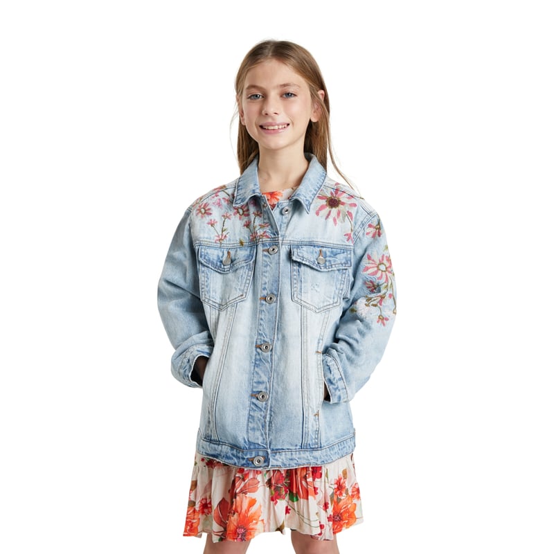 Chaqueta Vaquera Oversize Bordada Nina Desigual