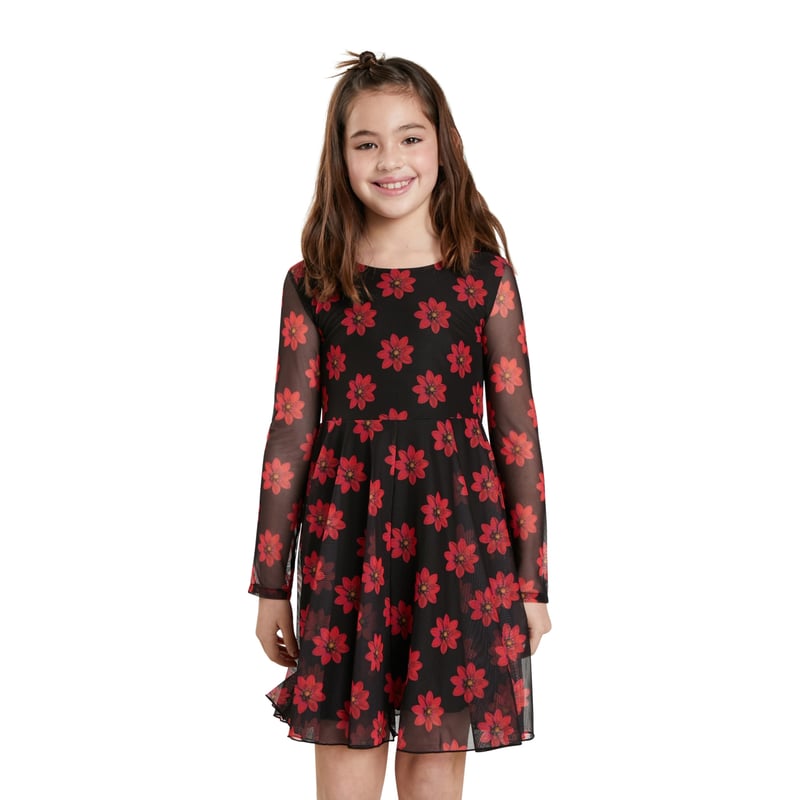 Desigual Desigual Vestido Talle Alto Flores Nina falabella