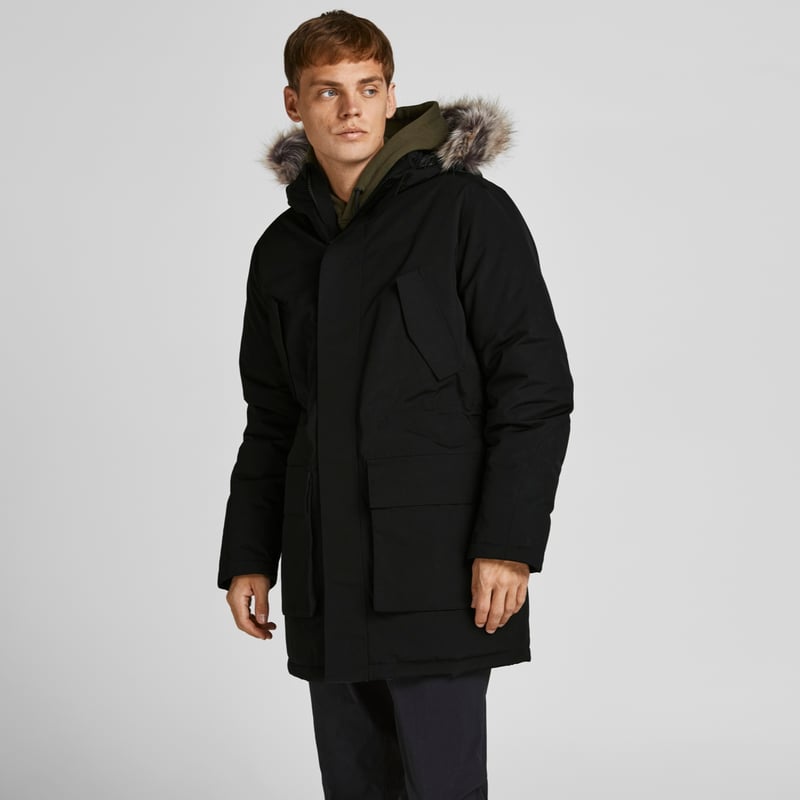 Parka Con Capucha Con Forro De Pelo Sintetico