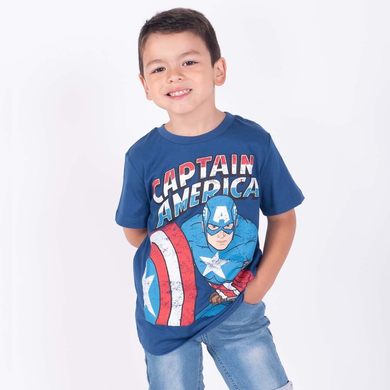 Polera capitan america niño hotsell