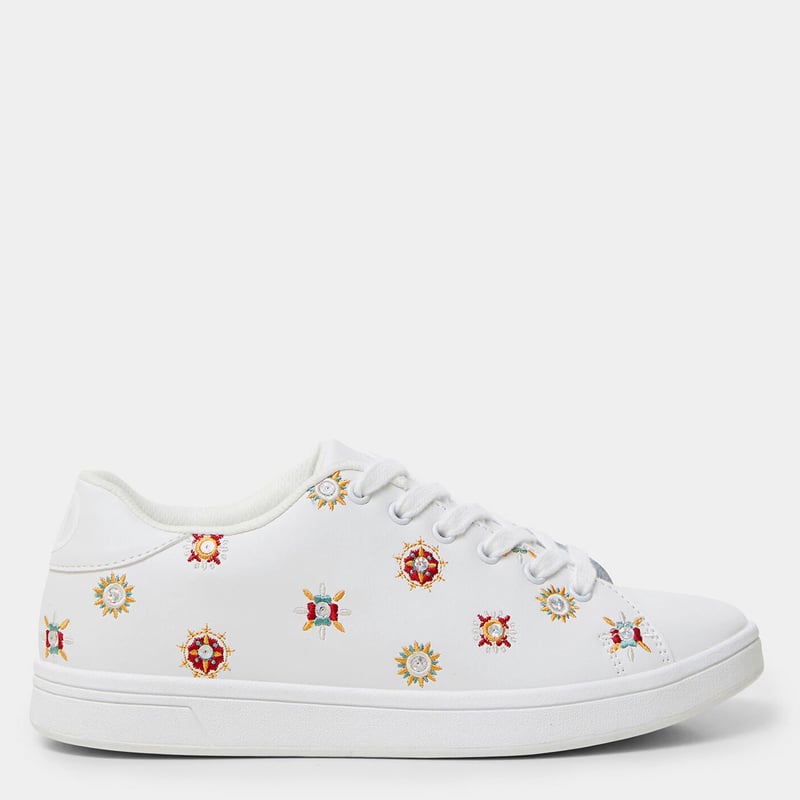 Desigual Damen Uhr - Arty-Print Design - Hemdkragen Langarm Bluse - Regular Passform Mit Knopfverschluss