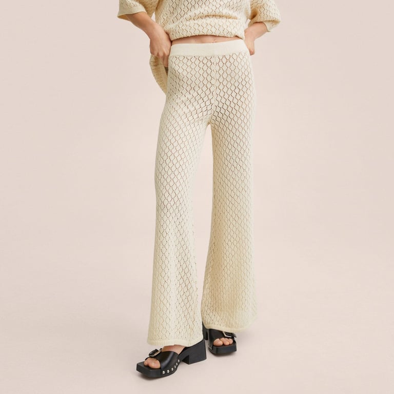 MANGO Pantalon Punto Calado Figaro Mujer Mango falabella