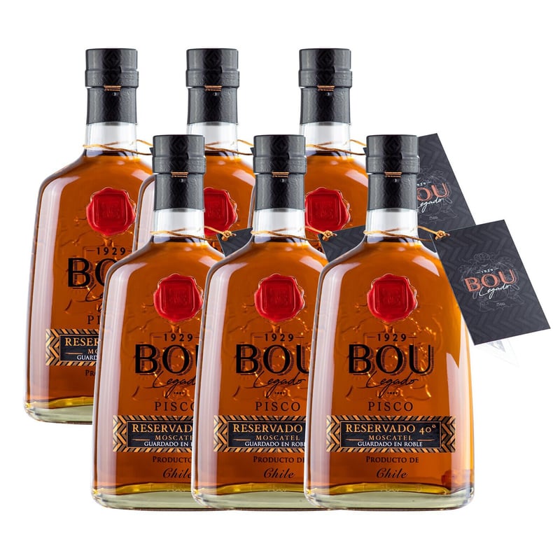BOU Caja X 6 Pisco Bou Legado Roble 40 | falabella.com