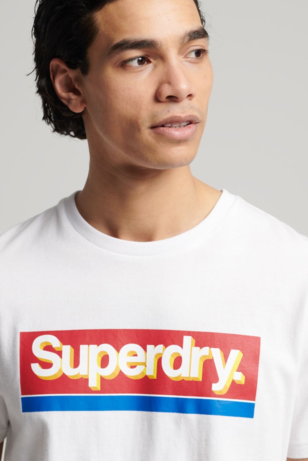 Camiseta De Hombre De Algodón Orgánico Bordada Con El Logotipo Vintage Logo · Superdry · El