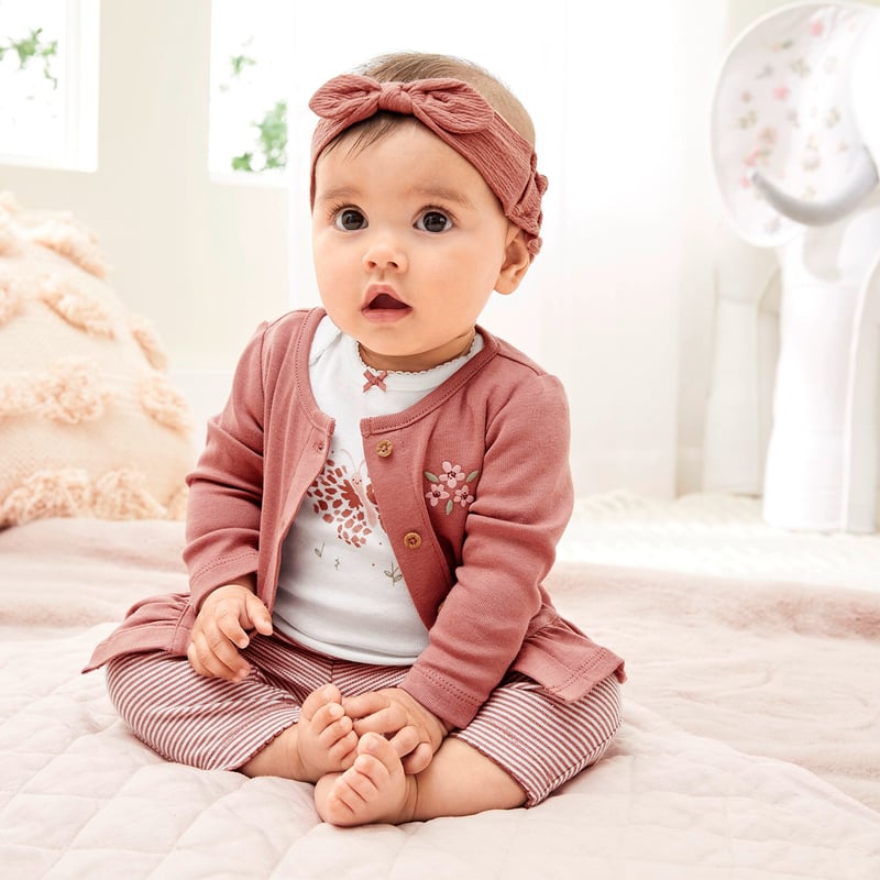Carter s Conjunto 3 Piezas Chaleco Calza y Body Bebe Nina