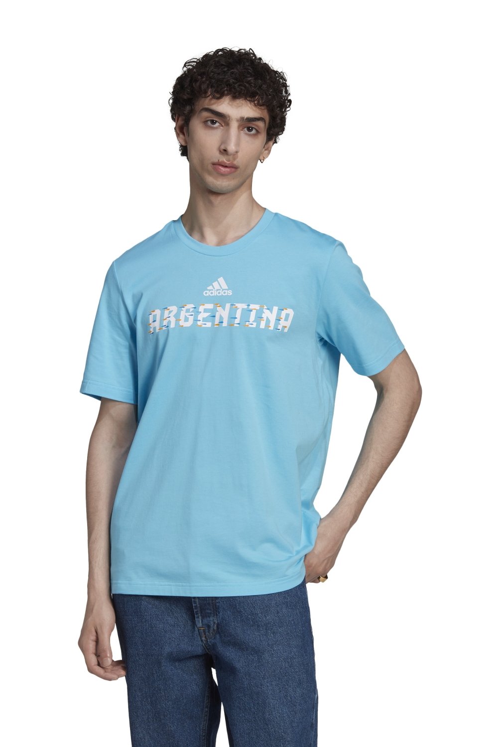 ADIDAS Polera Deportiva Manga Corta Argentina Hombre Adidas falabella