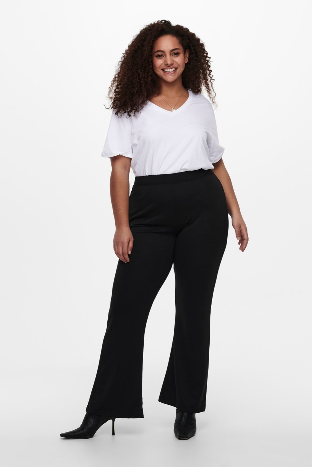 Pantalon Flare Tiro Alto Mujer Only