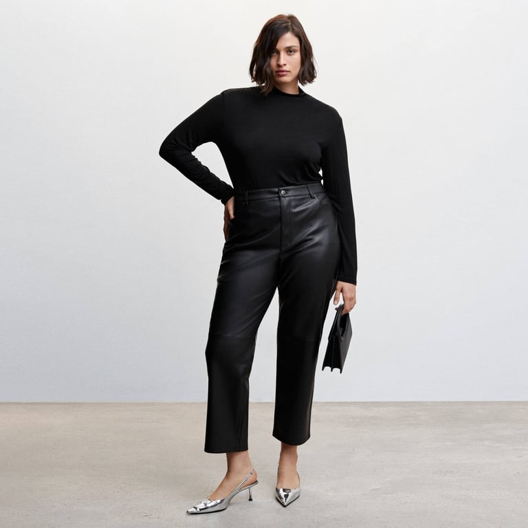 MANGO Mango Pantalon Efecto Piel falabella
