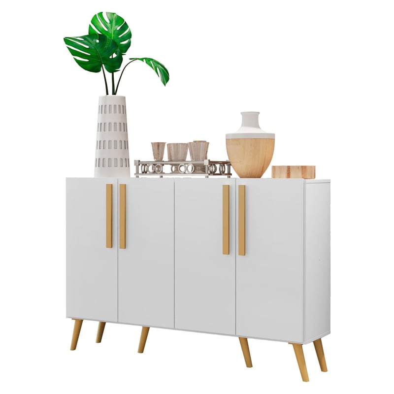 BE DESIGN - Buffet Retro Viena 4 Puertas Blanco Be Design