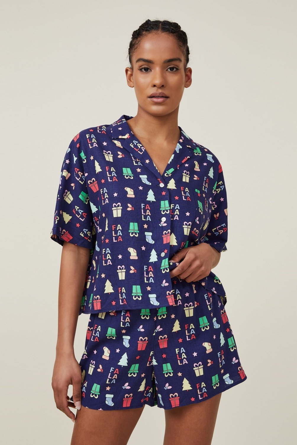 Pijama Set Lino Mujer Cotton On