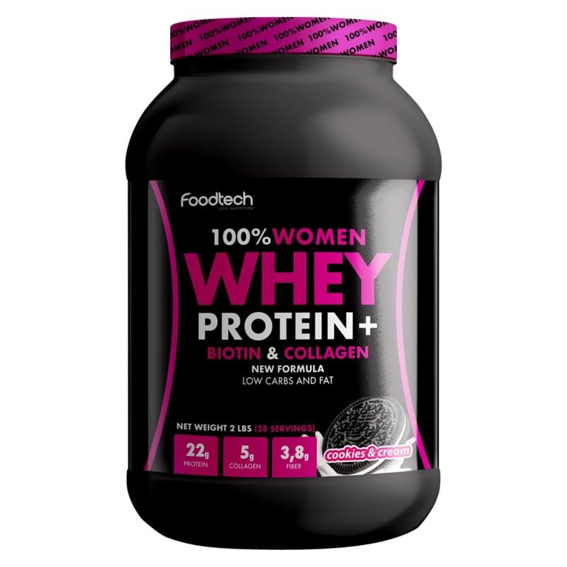 FOODTECH Proteina 100% Women Whey 2Lbs Cookies And Cream Foodtech ...