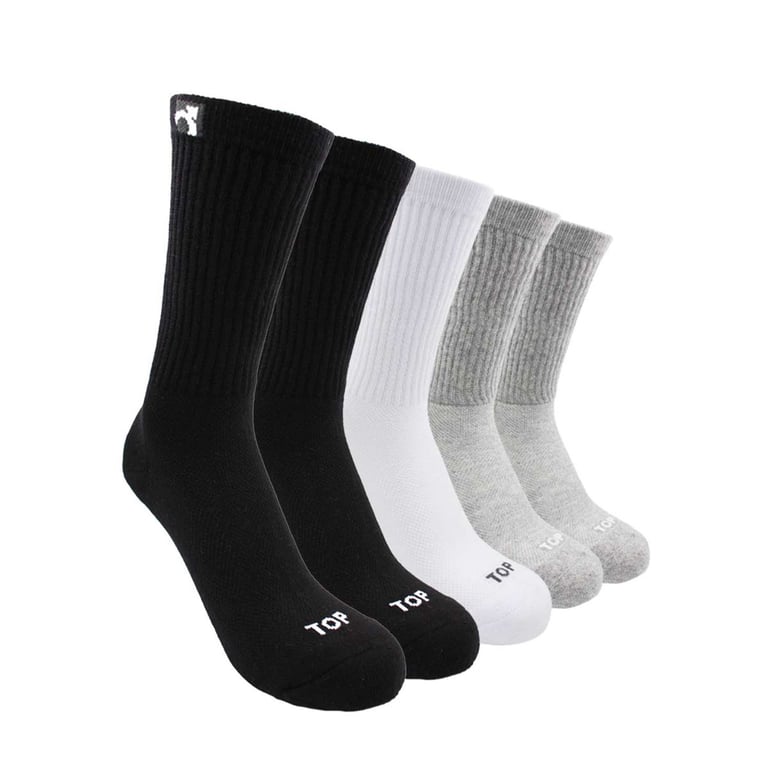 Calcetines Unisex De Algodón Orgánico - Pack 5 Pares, Color Negro, Para Deporte, Oficina Y Diario