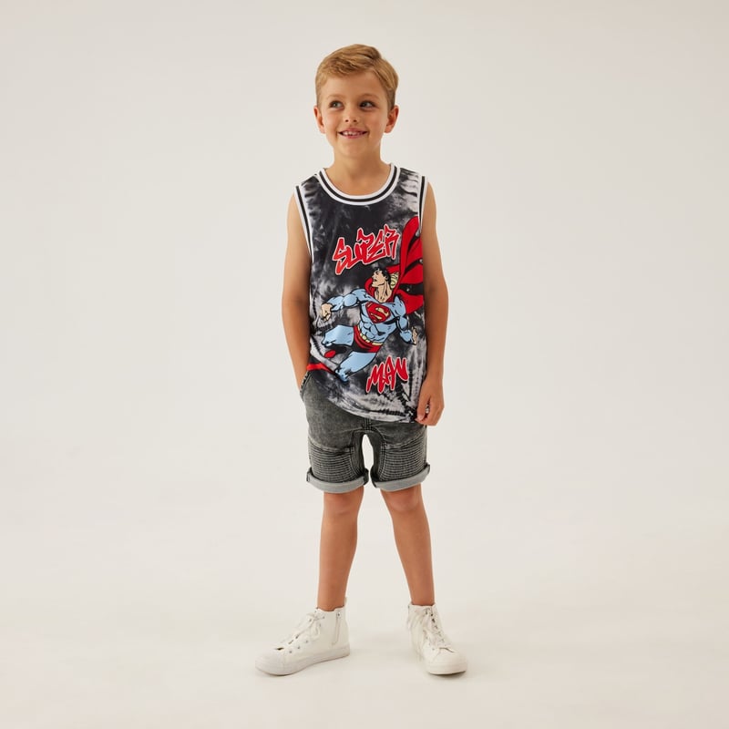 COTTON ON Polera Sin Mangas Basketball Superman Nino Cotton On falabella