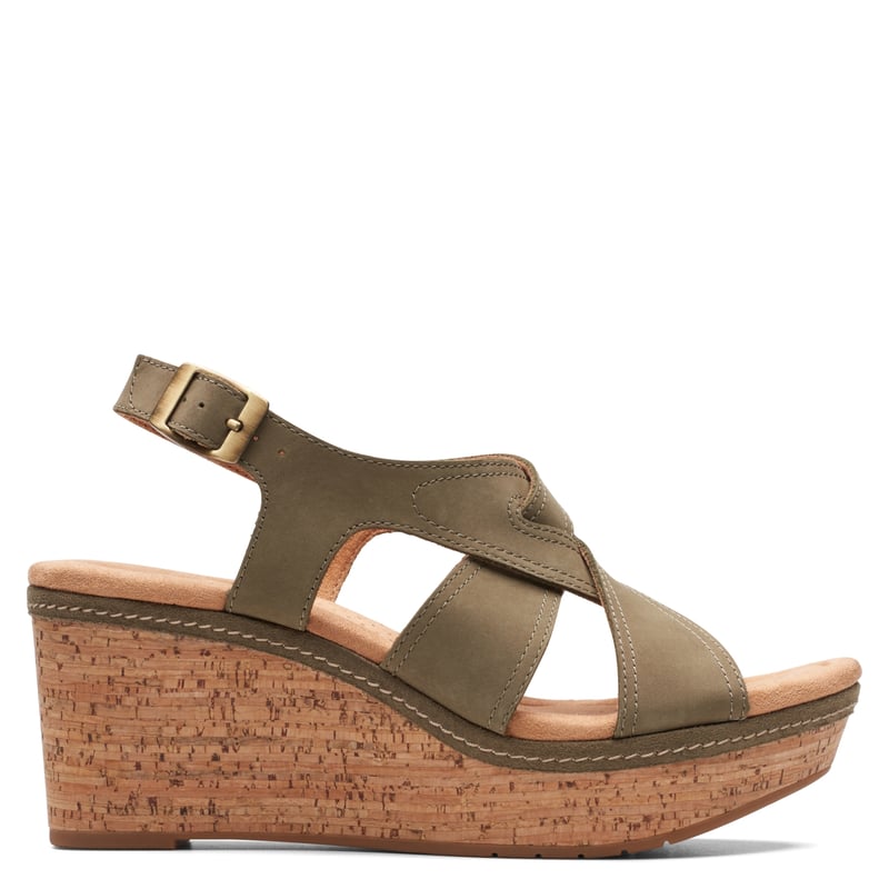 CLARKS - Sandalia Mujer Cuero Café Clarks