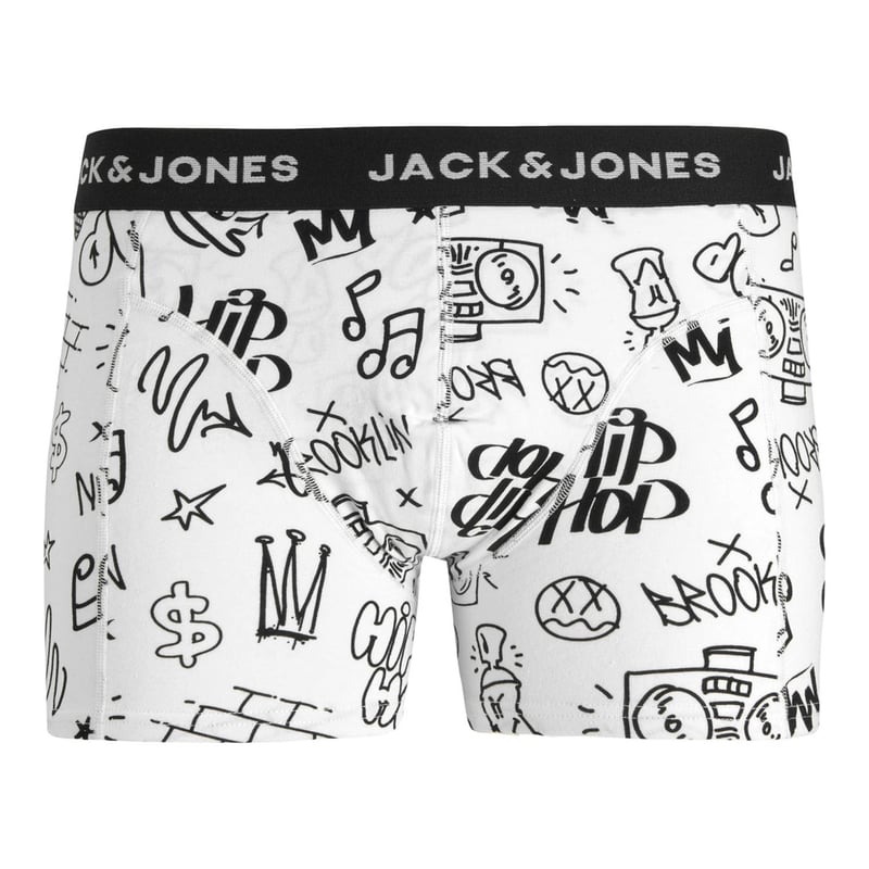 Pack de 3 boxers briefs Jack & Jones negros sólidos para hombre
