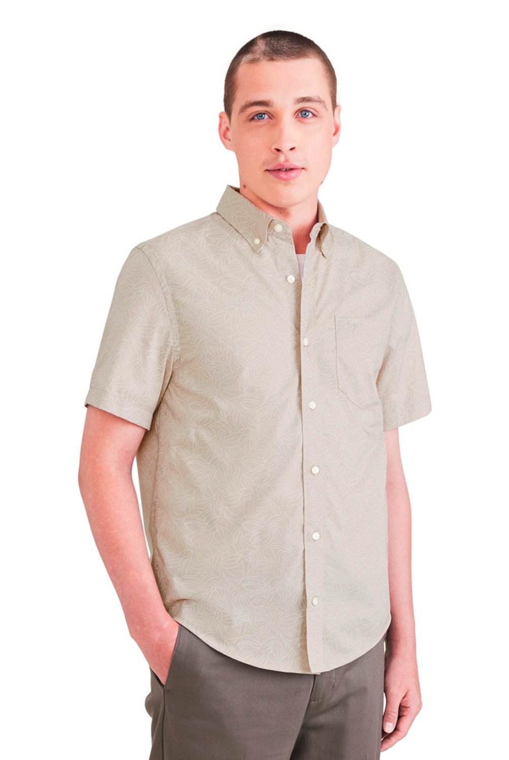 Camisa Casual Manga Corta Algodon Easy Iron Hombre Dockers