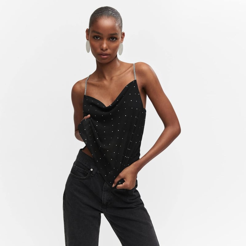 Top cuello drapeado shop