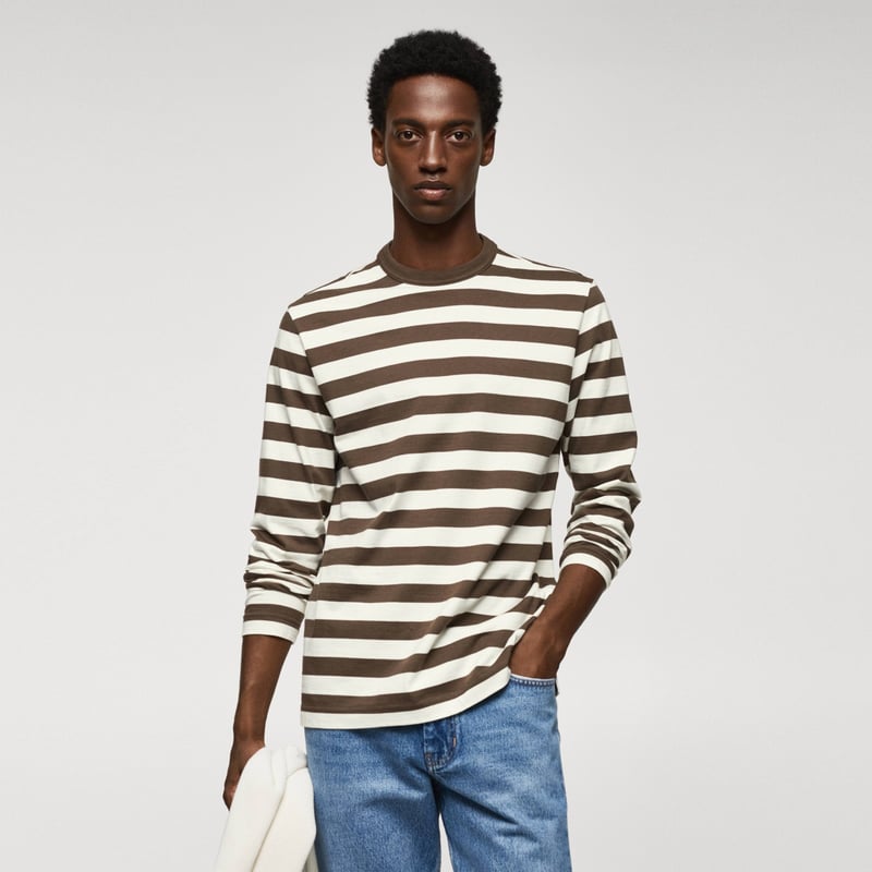 Polera manga larga rayas hotsell