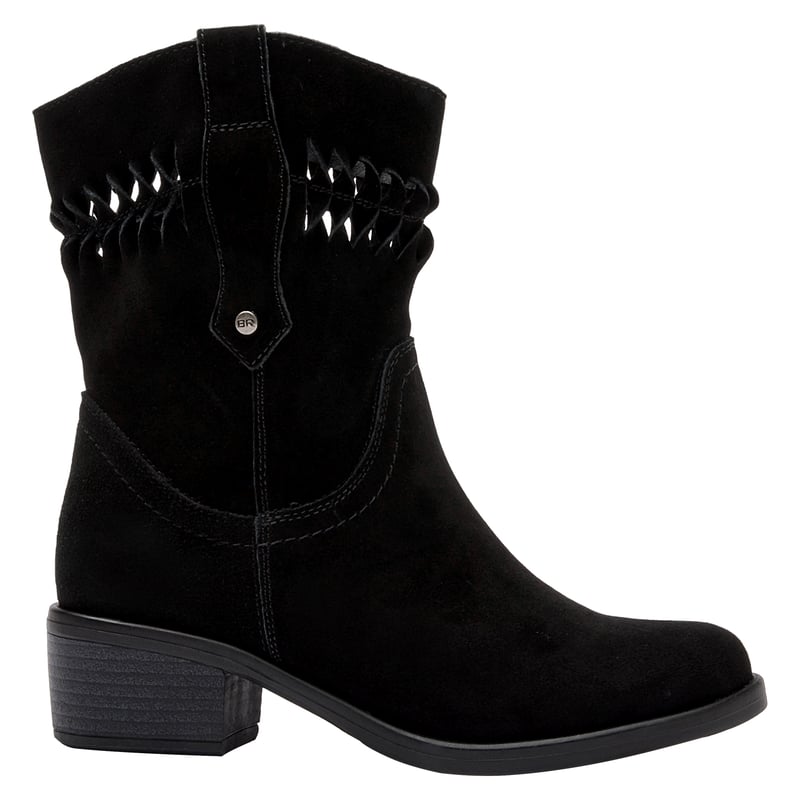 BRUNO ROSSI Botin Mujer Cuero Negro Bruno Rossi falabella