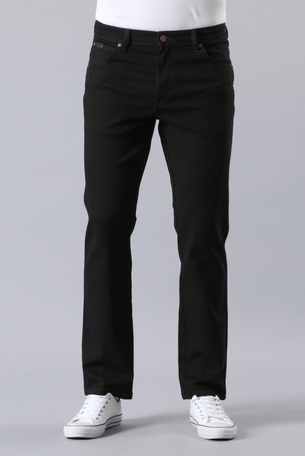 Wrangler Authentics Klassieke jeans met comfortabele taille voor heren, Blauw/Zwart Stretch, 30W / 30L