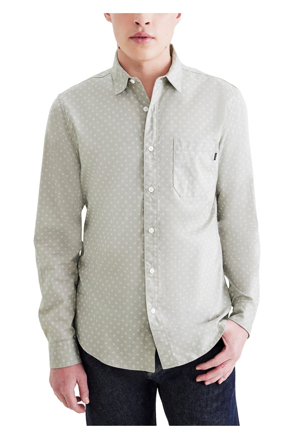 Dockers Camicia Uomo Slim Fit Originale Con Colletto Button-down, Lavaggio 30°