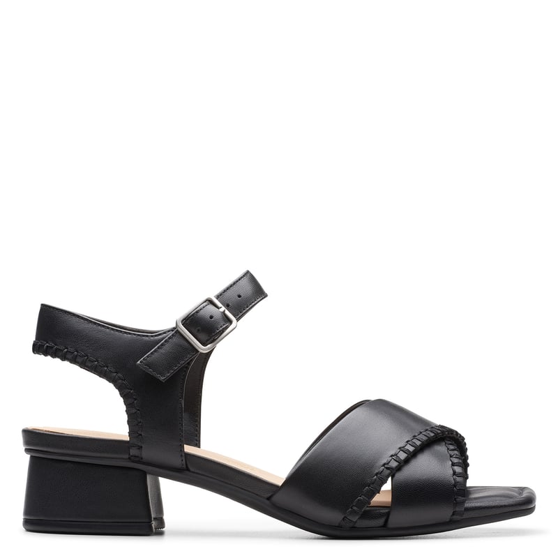 CLARKS - Sandalia Mujer Cuero Negro Clarks