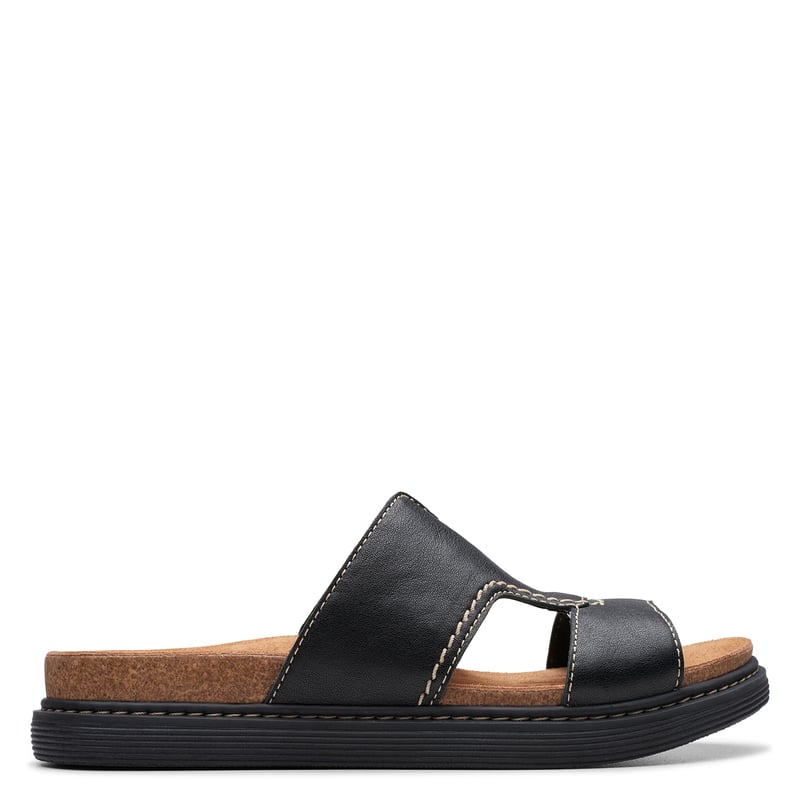 CLARKS - Sandalia Mujer Cuero Negro Clarks