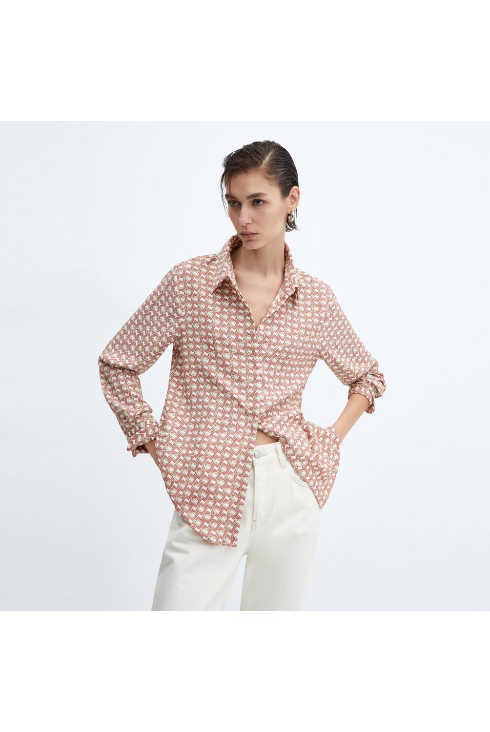 Blusa fluida mango cheap