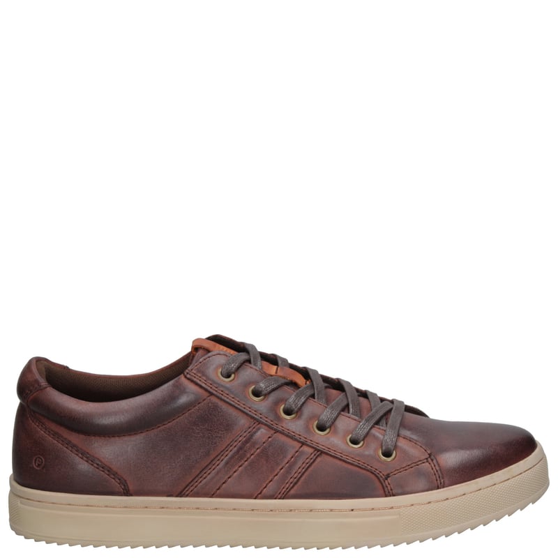 PLUMA - Zapatilla Urbana Hombre Cuero Café Pluma