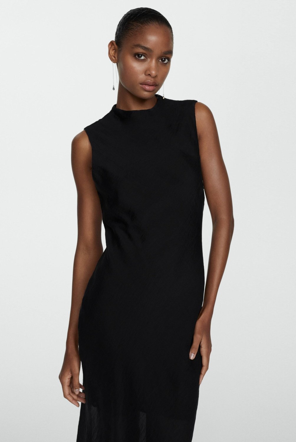 Vestido Midi Lyocel Mujer Mango