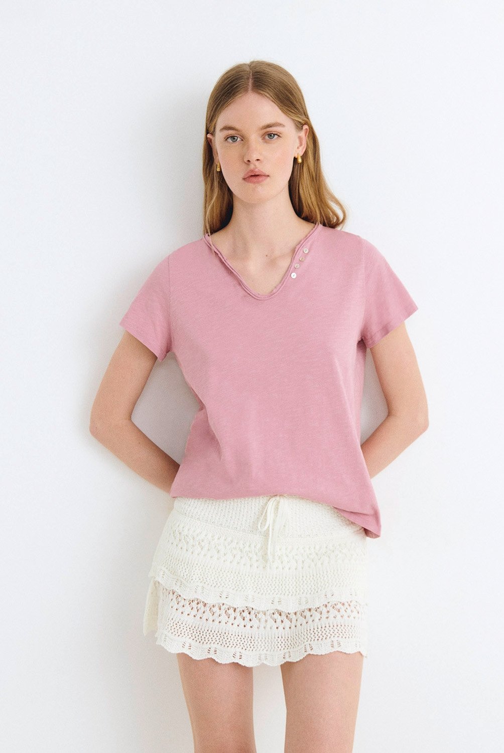 BROWNIE Camiseta Cuello Botones Mujer Brownie falabella