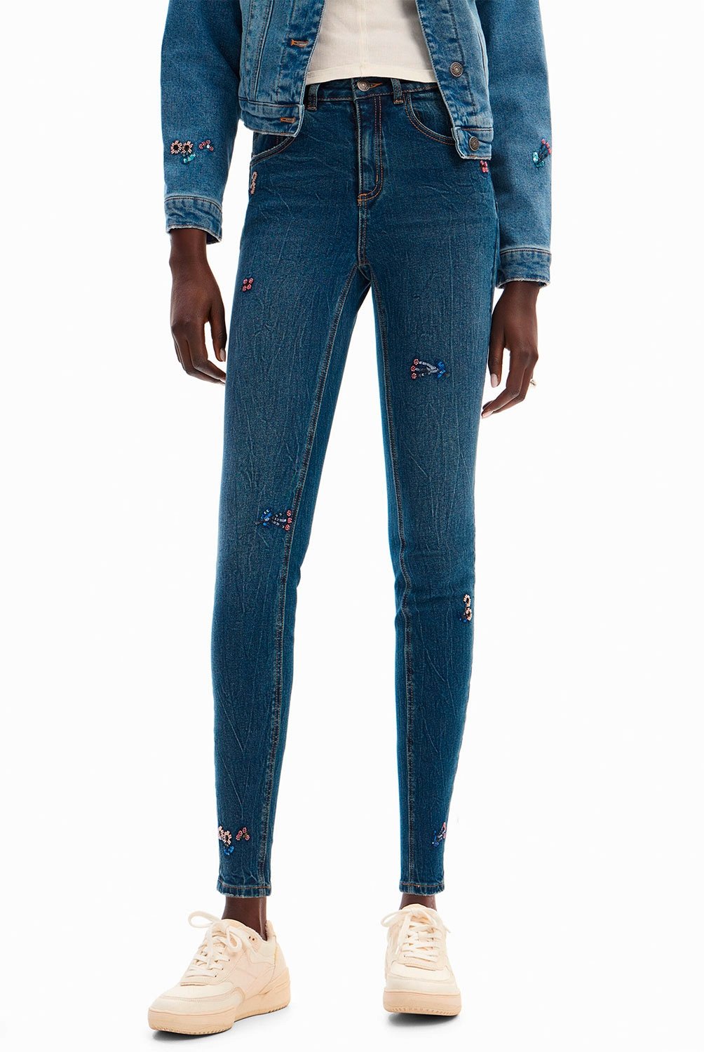 Jeans Flores Mujer Desigual